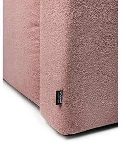Divano angolare in rosa chiaro allungabile (con penisola a sinistra) con rivestimento in bouclé Quinoa – Bonami Selection