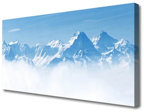 Quadro su tela Paesaggio di montagne di nebbia 100x50 cm