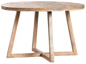 Tavolo Da Pranzo Rotondo In Legno Di Mango (ø120 Cm) Laysa Legno Di Mango - Sklum