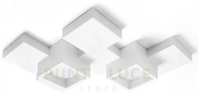 Side lampada da soffitto 2 luci cubo lm attacco gx53 in gesso bianc...