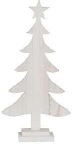 Albero di Natale Bianco Legno di paulownia Albero 40 x 2 x 80 cm