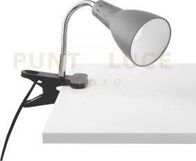 Lampada logiko grigia con pinza 1 luce attacco e14 11,5x7,3x36,5cm ...