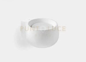 Mysia applique da parete 1 luce attacco gx53  bianca in gesso 11x12cm