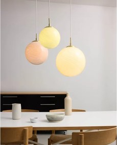 Halo Design 748488 - Lampadario a cavo CANDY 1xE27/25W/230V diametro 25 cm rosa/ottone