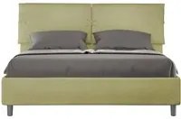 Letto Matrimoniale rivestito in Microfibra - SLEEPER Dimensione Rete: 160x200, Colore: T verde, Tipologia Letto: Senza Rete