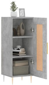 Credenza grigio cemento 34,5x34x90 cm in legno multistrato