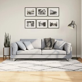 Tappeto Shaggy Pamplona A Pelo Lungo Crema E Nero 140x200 Cm /