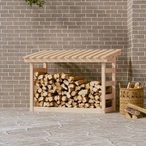 Portalegna 108x64,5x78 Cm İn Legno Massello Di Pino /