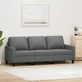 Divano A 3 Posti Grigio Chiaro 180 Cm İn Tessuto /