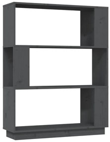 Libreria/divisorio grigio 80x25x101 cm legno massello di pino