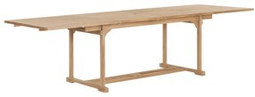 Set da pranzo per esterni 9 pz 180-280x100x75 cm teak massello