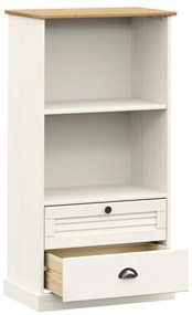 Libreria vigo 60x35x114,5 cm in legno massello di pino bianco