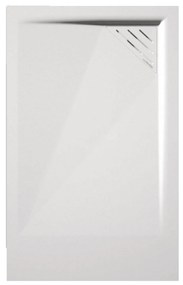 Piatto Doccia 70x80 Effetto Pietra Con Scarico a Destra Duplach "Mio" Bianco