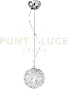 Lampadario a sospensione astra cromo 1 luce attacco e27 20x120cm al...