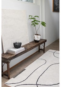 Tappeto avorio in cotone lavabile 140x200 cm Shadow – Mette Ditmer Denmark