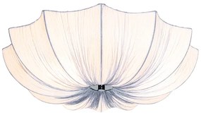 Plafoniera di design in seta grigia 52 cm 3 luci - Plu