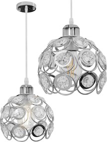 LAMPADA ELEGANTE DI SOFFITTO APP207 CRISTALLO LOFT ARGENTE