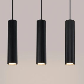 Sollux SL.1575 - Lampadario a sospensione con filo KARBON 3xGU10/10W/230V nero