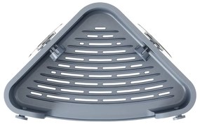 Mensola angolare blu per il bagno in plastica riciclata senza foratura Flex - Umbra