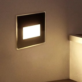 Segnapasso LED per Scatola 503 4W IP65 Nero - Antiabbagliamento Colore Bianco Caldo 2.700K