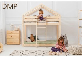 Casa/pavimento letto per bambini in legno di pino 90x200 cm in colore naturale Mila DMP - Adeko