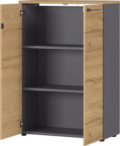 Mobile in rovere naturale antracite 80x120 cm Agenda - Germania