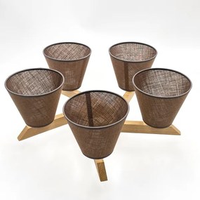 Brilagi - LED  Lampadario a plafone ANTHONY 5xE14/40W/230V quercia/marrone