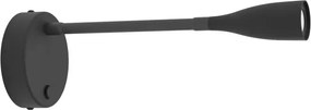 Eglo 901818 - Lampada da parete flessibile OLIVANDINO LED/3,8W/230V nera
