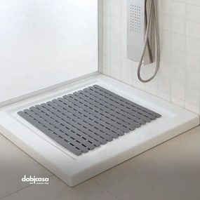 Pedana Doccia Linea "Nouvelle" in Plastica e Gomma Antiscivolo 54x54