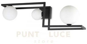 Lampada da soffitto angolo pl3 nero