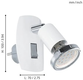 Eglo 92925 - Lampada LED con spina integrata MINI 4 1xGU10-LED/3W/230V