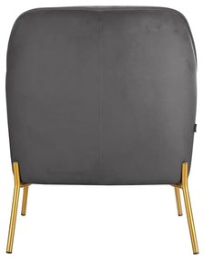 Poltrona grigia in velluto Runa - Støraa