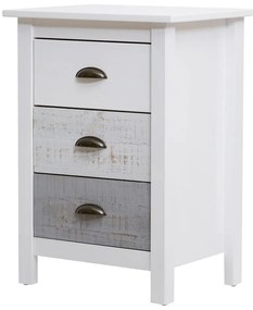Comodino bianco e grigio Romantica - Marckeric