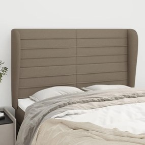 Testiera Ad Orecchio Tortora 147 X 23 X 118/128 Cm İn Tessuto /