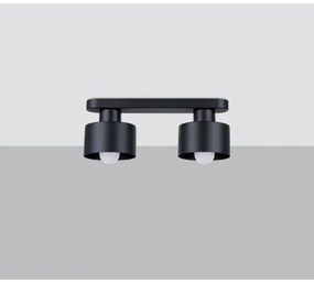 Sollux SL.1130 - Lampada da soffitto SAVAR 2xE27/60W/230V nero