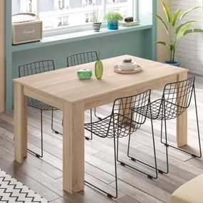 Tavolo allungabile da pranzo rettangolare in legno 140-190x90 cm Kendra Rovere