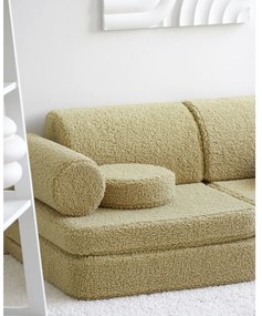 Divano per bambini verde con rivestimento in bouclé 132 cm Settee – Wigiwama