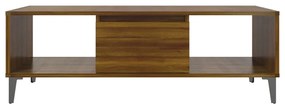 Tavolino da salotto rovere marrone 103,5x60x35cm in truciolato