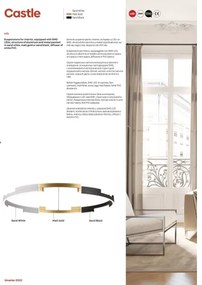 Redo 01-3173 - Lampadario a sospensione con filo LED dimmerabile CASTLE LED/36W/230V nero