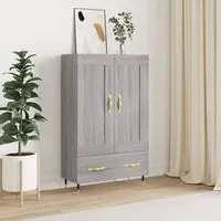 Credenza Grigio Sonoma 69,5x31x115 cm in Legno Multistrato 830306