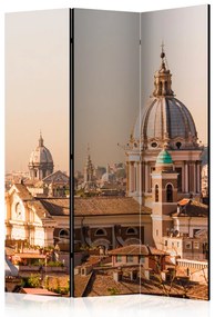 Paravento design Roma - vista dall'alto (3 parti) - panorama urbano italiano