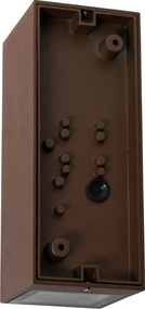 Lampada da parete marrone ruggine 2 luci GU10 AR70 IP44 con sensore di movimento - Baleno