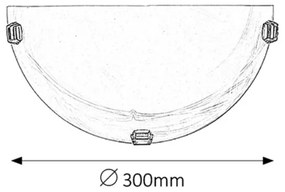 Rabalux 3002 - Lampada da parete ALABASTRO 1xE27/60W/230V vetro alabastrino