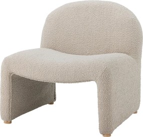 Poltrona color crema in tessuto bouclé Neel - Bloomingville
