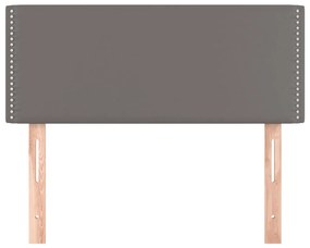 Testiera grigio 90x5x78/88 cm in similpelle