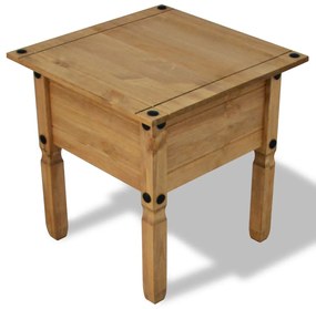 Tavolino in legno di pino messicano corona range 53,5x53,5x55cm