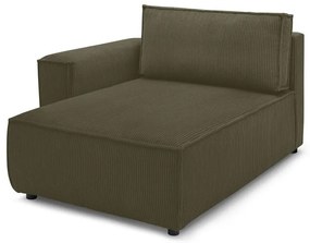 Modulo divano in velluto a coste verde chiaro, angolo sinistro Nihad modular - Bobochic Paris