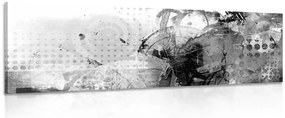 Quadro su tela – Pittura grafica in bianco e nero