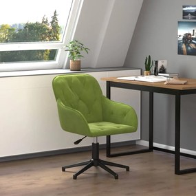 Sedia Da Ufficio Girevole Verde Chiaro İn Velluto /