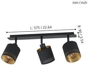 Eglo 99278 - Luce Spot ESTEPERRA 3xE27/28W/230V